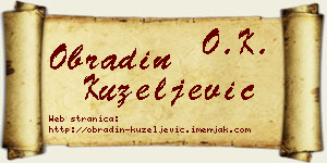 Obradin Kuzeljević vizit kartica